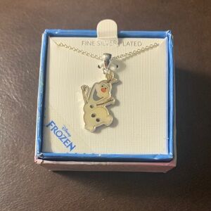Frozen Olaf Silver Pendant Necklace